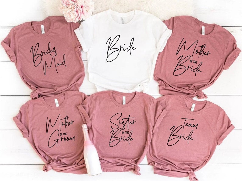 Mother of the Bride Shirt, Bridal Party Shirts, Bride Shirt, Bridesmaid Shirts, Bachelorette Party Hen Party Tshirt image 1