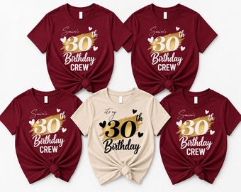 Custom 30th Birthday 1996  T-Shirt,Birthday  Group Shirts, Squad matching tees, Maddy 30