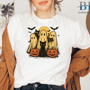 Witch Halloween shirt, ladies funny Halloween shirt, Halloween Gift,Four gooseTee,Tshirt Chick or treat, Halloween kids tee, Bat cat