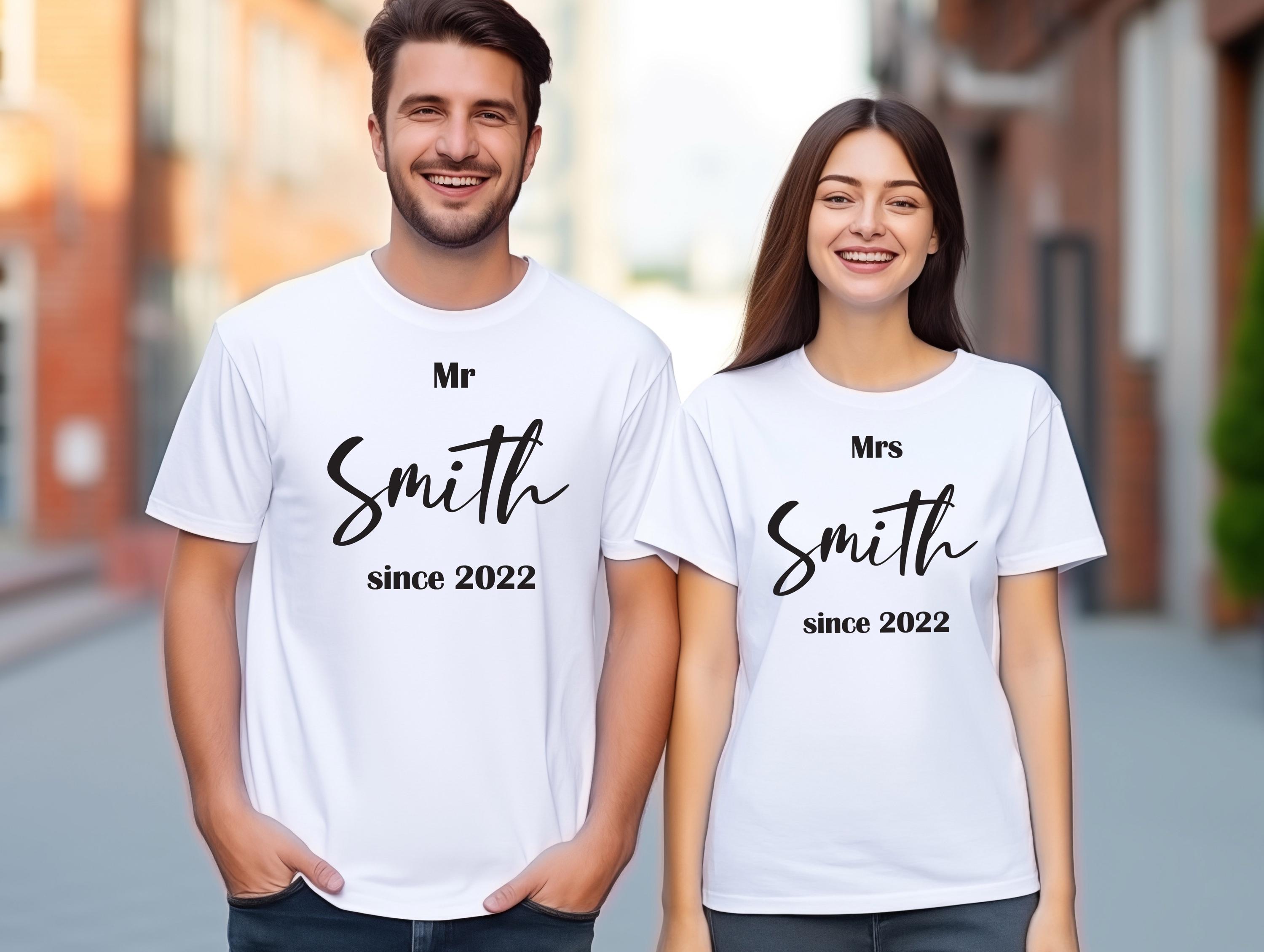Wifey and Hubby Shirt,Mr and Mrs,Just Married Shirt,Honeymoon Shirt,Wedding Shirt,Wife And Hubs Shirts,Just Married Shirts, Surname
