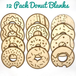 Blank Donut Painting Pack (12 count) Kids Craft, Birthday Party Favor, Family Fun Activity Entertainment, donut party supplies