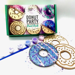 Donut Painting Kit, spring, Birthday Party Idea, Party Favor, Real Sprinkles, Fun Entertainment, Kids Craft activity, Easter Craft kit