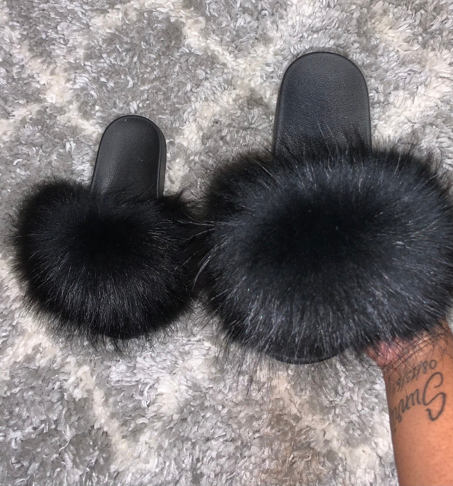 wide width fuzzy slides