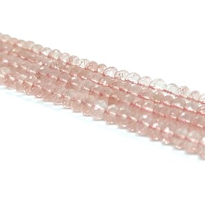 6mm Rose Quartz Gemstone Bead Necklace / Pink Crystals / Rose Quartz Gemstone Strand / DIY Jewelry / April Birthstone