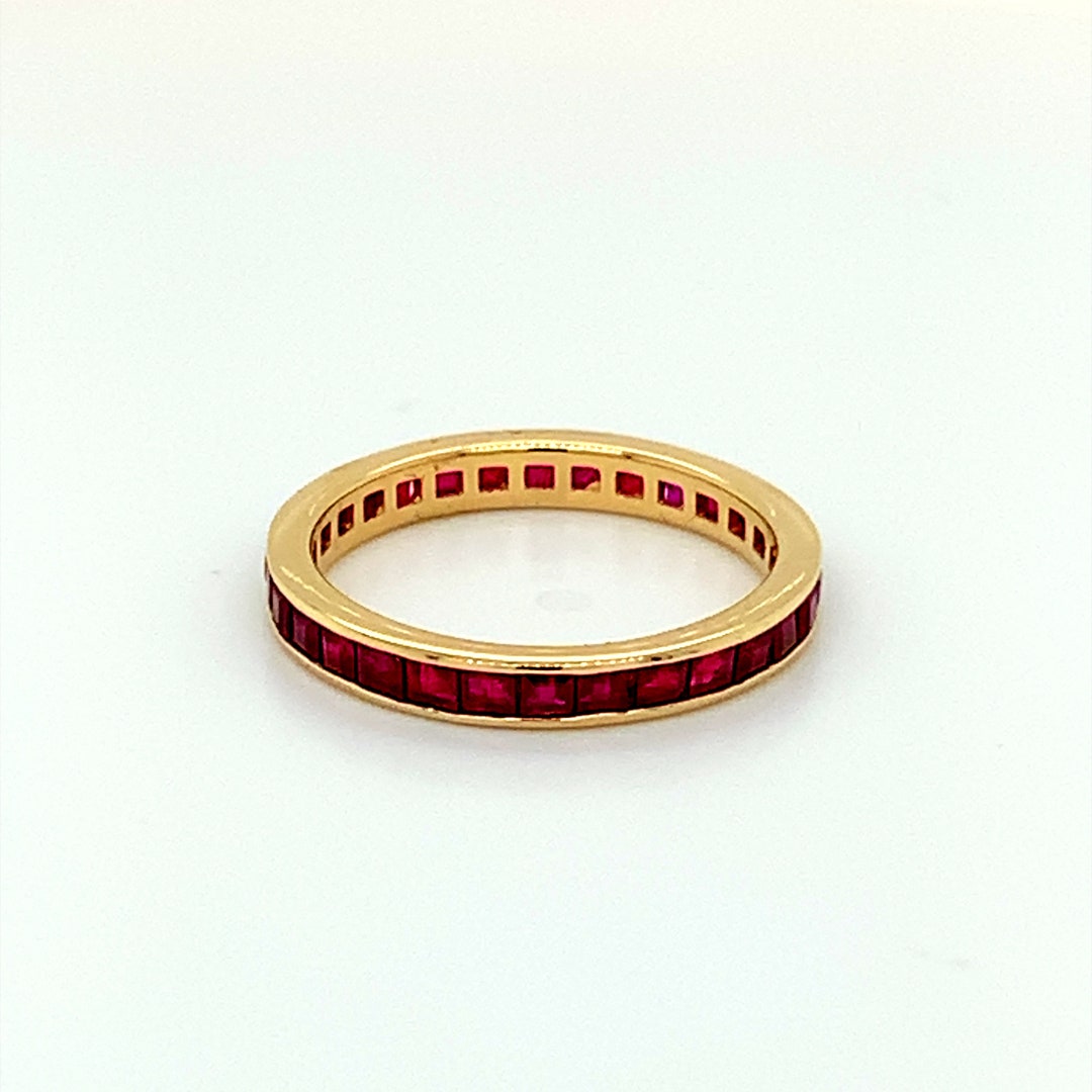 gold ruby ring stackable gold ring july ring natural... 14 K Yellow Gold Ruby Ring, 14k Solid Gold Band, Natural Ruby Ring ...