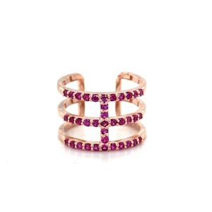 14K Rose Gold Ring/ Ruby Ring/ Solid Gold Ring/ Natural Ruby Ring/ Elegant Style/ Royal color/ Timeless Beauty/Everyday Gem/Anniversary Gift