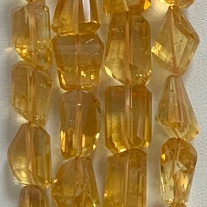 11-20x7-13mm Citrine Gemstone Bead Necklace /Orange Crystals / Citrine Gemstone Strand /DIY Jewelry /November Birthstone