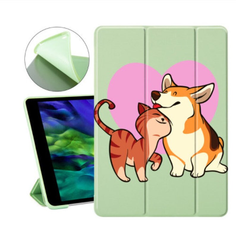 Dog iPad Pro 11 Cute Corgi Dog iPad case Cute Kids Kawaii Corgi iPad Case Little Corgi iPad Case 2020 6th Gen 2018 Puppy iPad Case