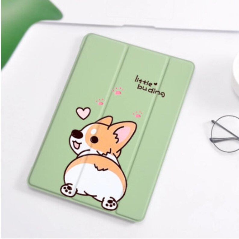 Dog iPad Pro 11 Cute Corgi Dog iPad case Cute Kids Kawaii Corgi iPad Case Little Corgi iPad Case 2020 6th Gen 2018 Puppy iPad Case