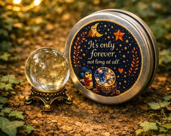 Labyrinth Crystal Ball Keepsake Gift Set Nostalgic Tin, Mini Crystal Fact And Magic Guide, Unique Magical Gift, Stocking Filler