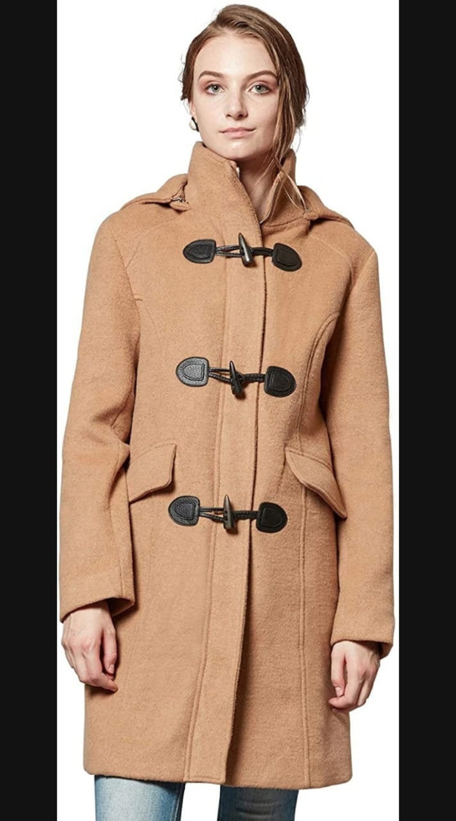 Women Wool Coat Hoodie Winter Classic Duffle Toggle Pea Coats Etsy