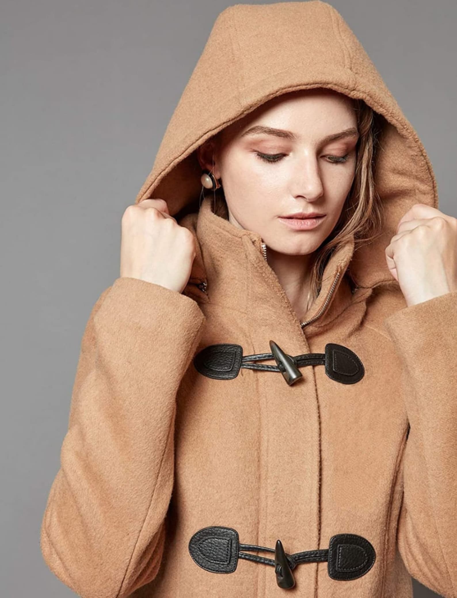 Women Wool Coat Hoodie Winter Classic Duffle Toggle Pea Coats Etsy