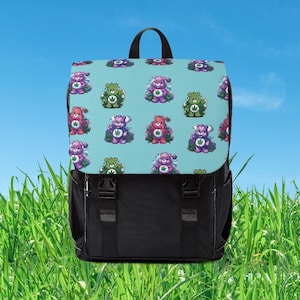 Pot Leaf Care Bear Shoulder Backpack - Stoner accessory - durable bag - for teens and adults - gift idea - marijuana theme