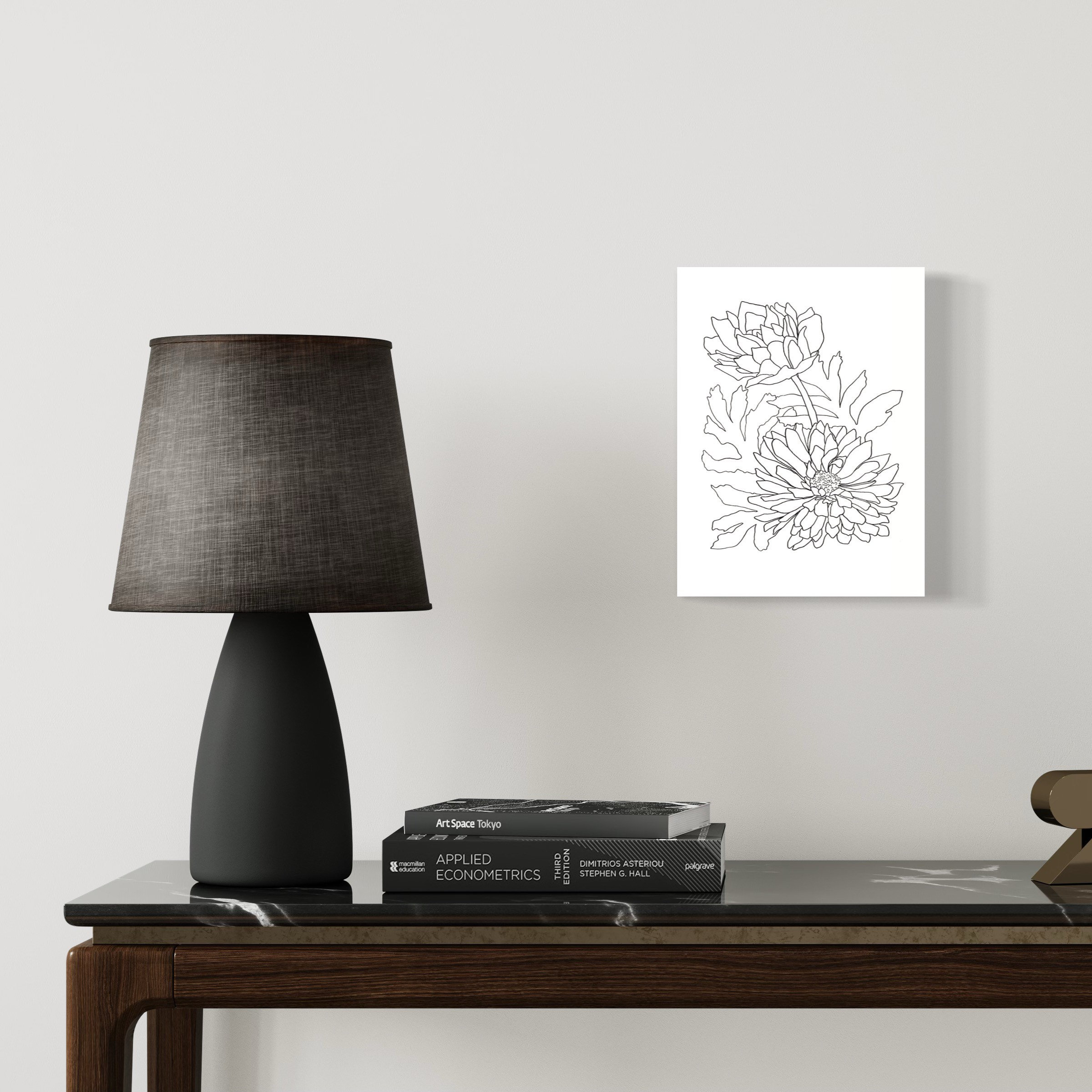 Flower Wall Art or Coloring Page Digital Download Blue Daisies. Click