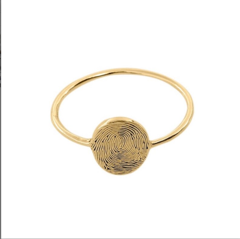Fingerprint Ring \u2022 Real Fingerprint Jewelry \u2022 Couple Bands \u2022 Wedding Band \u2022 Bridesmaids Gift \u2022 Anniversary Gift \u2022 Couple Gift \u2022 Gift for Her