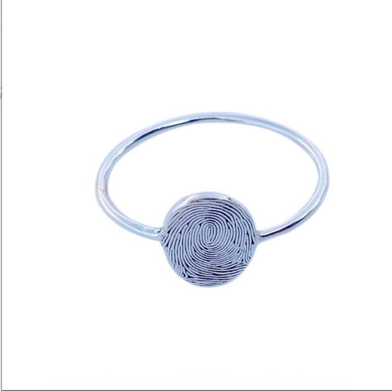 Fingerprint Ring \u2022 Real Fingerprint Jewelry \u2022 Couple Bands \u2022 Wedding Band \u2022 Bridesmaids Gift \u2022 Anniversary Gift \u2022 Couple Gift \u2022 Gift for Her