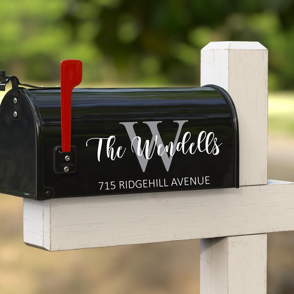 Mailbox Decal | Monogram Mailbox | Mailbox Vinyl | House Number Decal | Mailbox Sticker