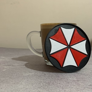 Umbrella Corporation, onderzetter met Resident Evil-logo, rond