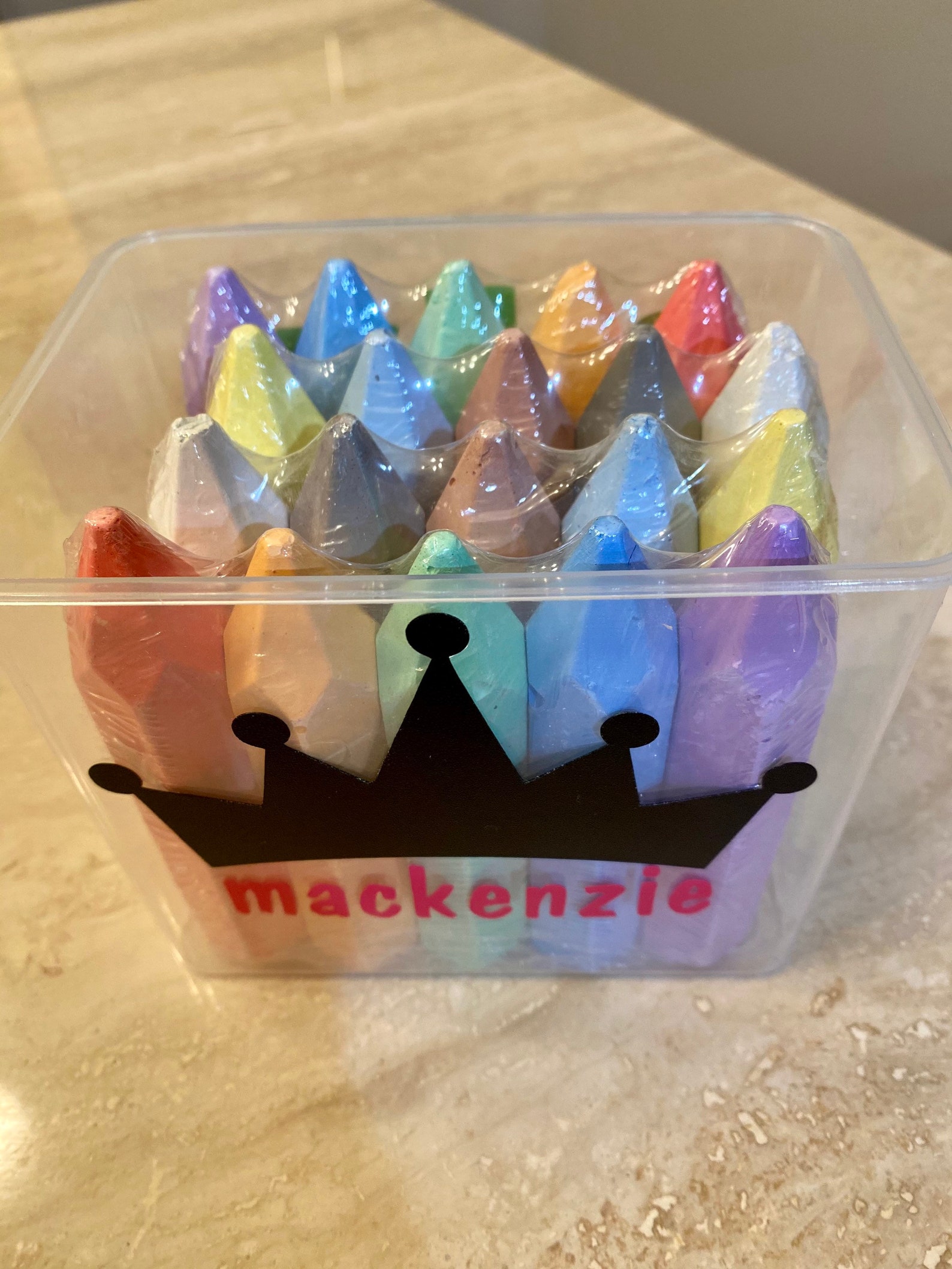 Personalized Sidewalk Chalk Boxes Etsy
