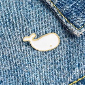 White Whale Enamel Pin