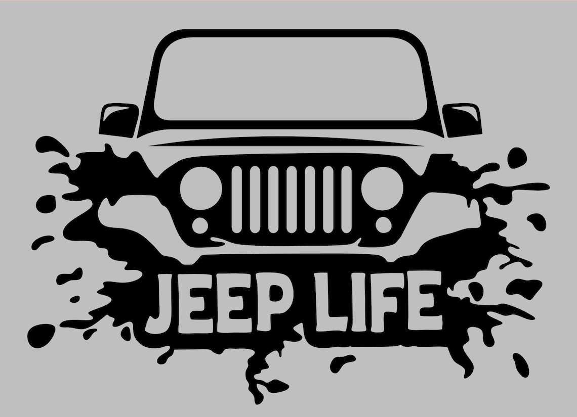 Jeep Life permanent vinyl decal for Jeep enthusiasts Etsy