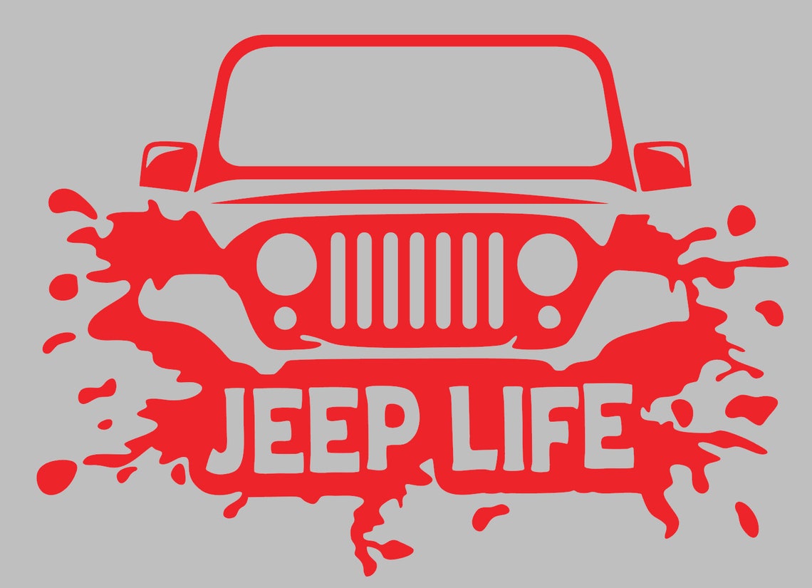 Jeep Life permanent vinyl decal for Jeep enthusiasts Etsy
