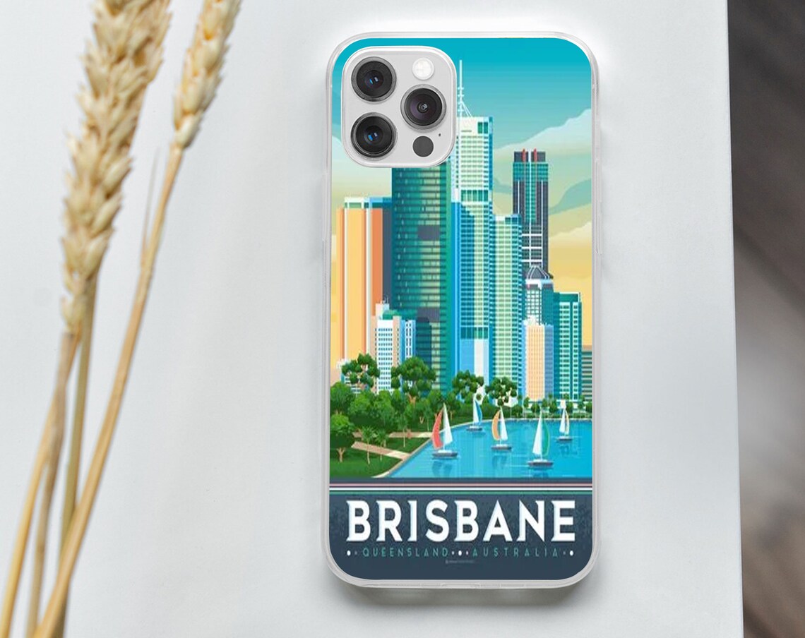 Brisbane Phone case Brisbane iPhone CaseTravel phone case Etsy
