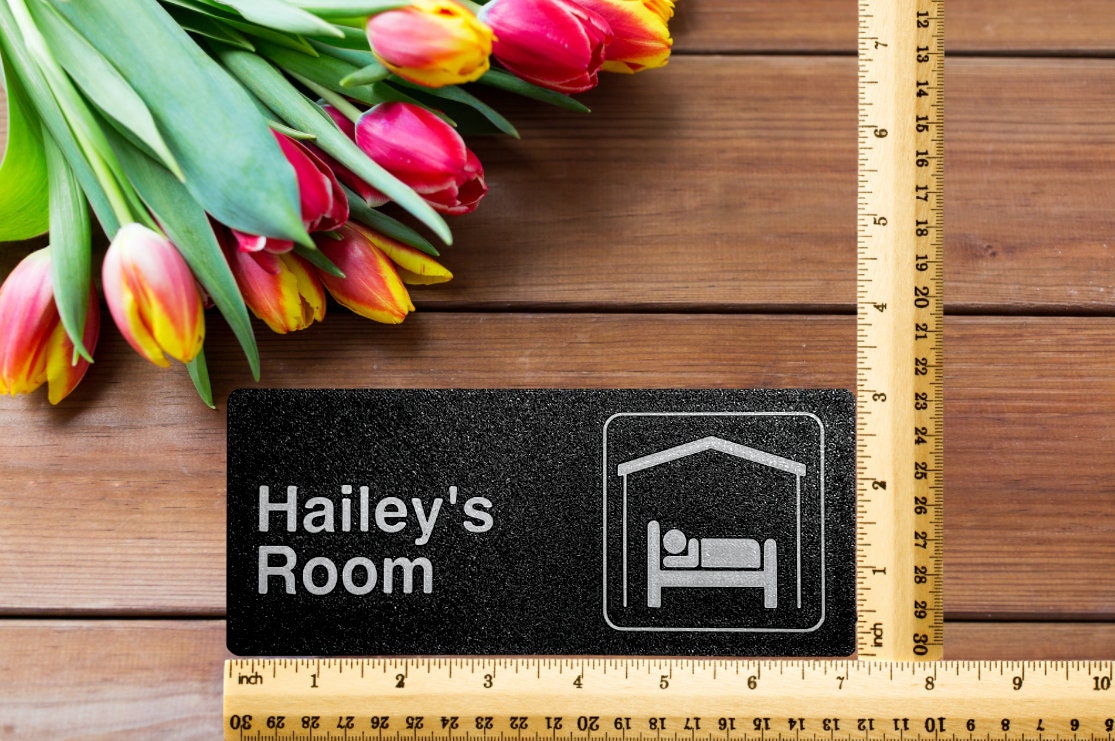 Custom Bedroom Sign the Office Style Bedroom Sign Childrens Etsy