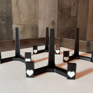 A Custom Designed Mini Easel Display Stand - Customizable (Black) Tile Stand, Plate Holder, Picture Stand, Art Easel, Canvas Stand