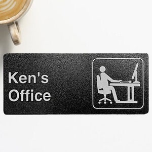 Custom Office Sign, The Office Style Sign, Male Office Sign, Female Office Sign, Personalized Office Sign, The Office TV Show, Office Name