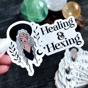 Healing & Hexing Witch Sticker | Magick Sticker | Halloween Sticker | Spiritual Sticker | Witchy Quote Sticker | Witch Craft Sticker