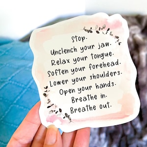 Release Tension Reminder Magnet / Anxiety Magnet / Anxiety Mantra / Daily Reminder Magnet