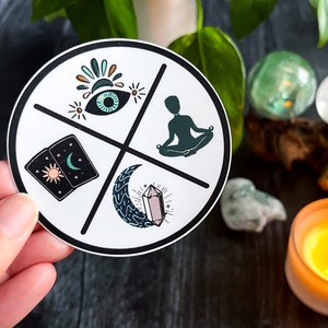Spiritual Sticker / Witchy Sticker / Crystal Sticker /Sage Sticker / Goddess Sticker / Spiritual Vibes / Spiritual Cross Sticker image 1