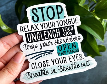 Anxiety Relief Magnet / Release Tension Reminder Magnet / Anxiety Magnet / Anxiety Mantra / Daily Reminder Magnet / Meditation Mantra
