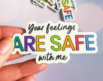Safe Space Matte Vinyl Sticker, Feelings Safe, Ally, Counselor