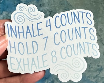 4-7-8 Breathing Technique Magnet: Stress & Anxiety Relief