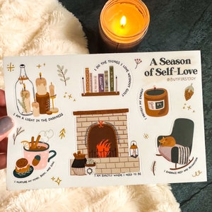 Winter Affirmations Sticker Sheet, Self Love Stickers, Self-Love Stickers, Winter aesthetic stickers, holiday season stickers, christmas