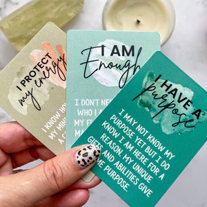 52 Positive Affirmation Cards Deck for Women / Empowerment Cards / Daily Cards / Journal Prompt Cards / Mental Health Cards / Mother's Day