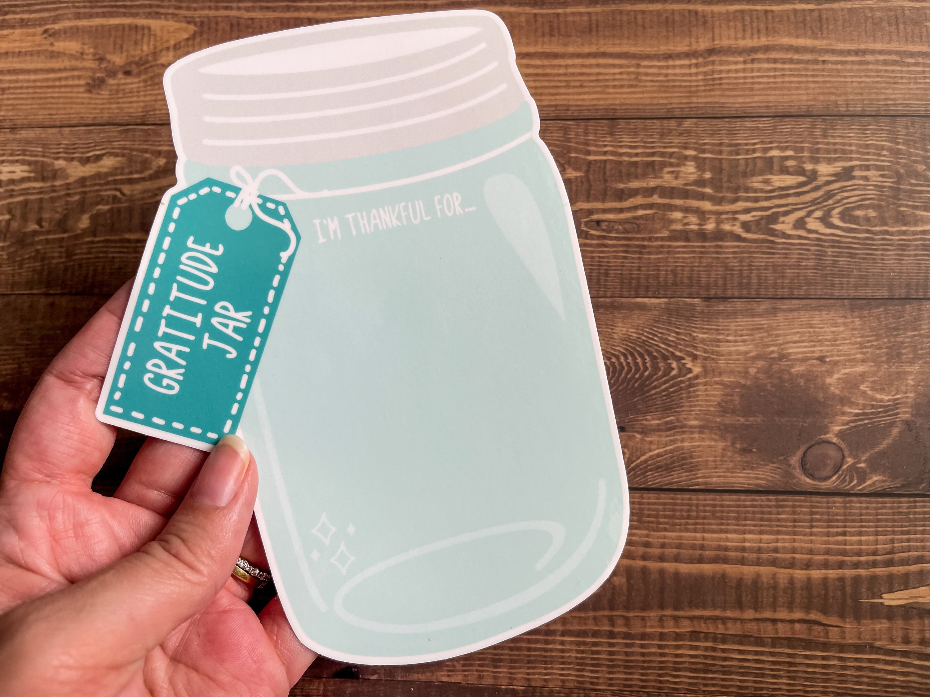 Dry Erase Gratitude Jar Sticker: Thanksgiving Activity