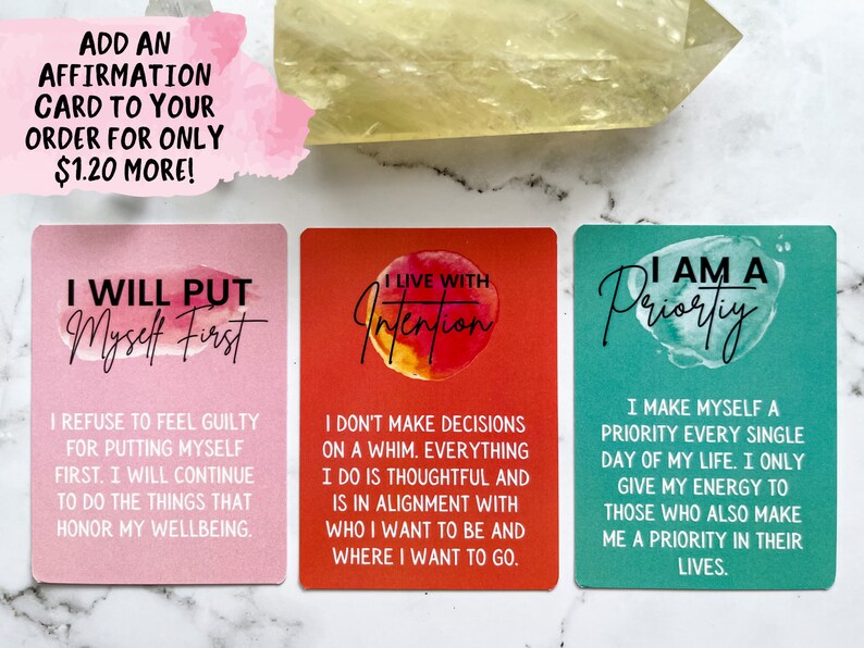 Spiritual Sticker / Witchy Sticker / Crystal Sticker /Sage Sticker / Goddess Sticker / Spiritual Vibes / Spiritual Cross Sticker + Affirmation Card