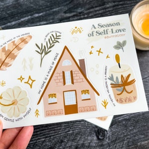 Fall Affirmations Sticker Sheet, Autumn Affirmations, Self-Love Stickers, Pumpkin Stickers, Fall aesthetic, comfort stickers witchy stickers image 8