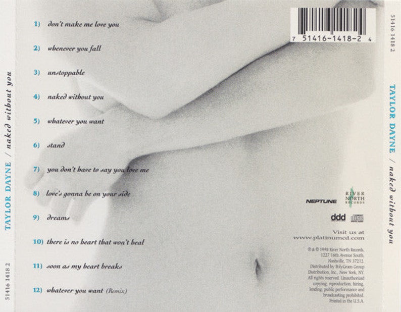 Taylor Dayne Naked Without You CD Album Electronic Rock Etsy