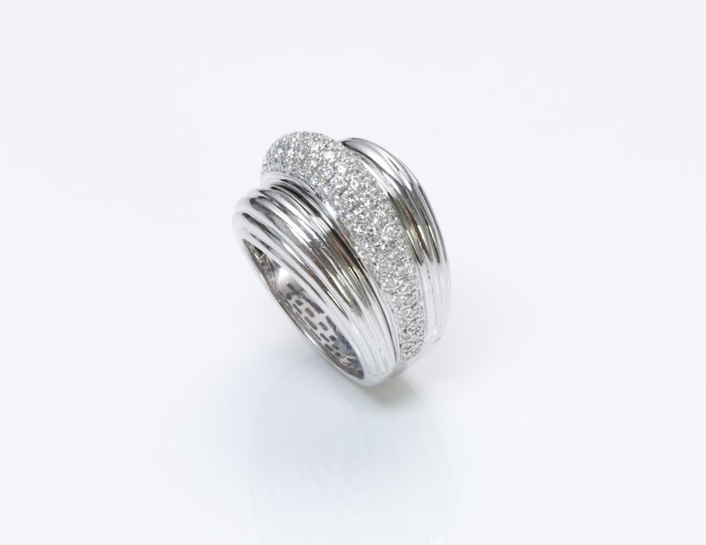 White Gold Pave Diamond Ring