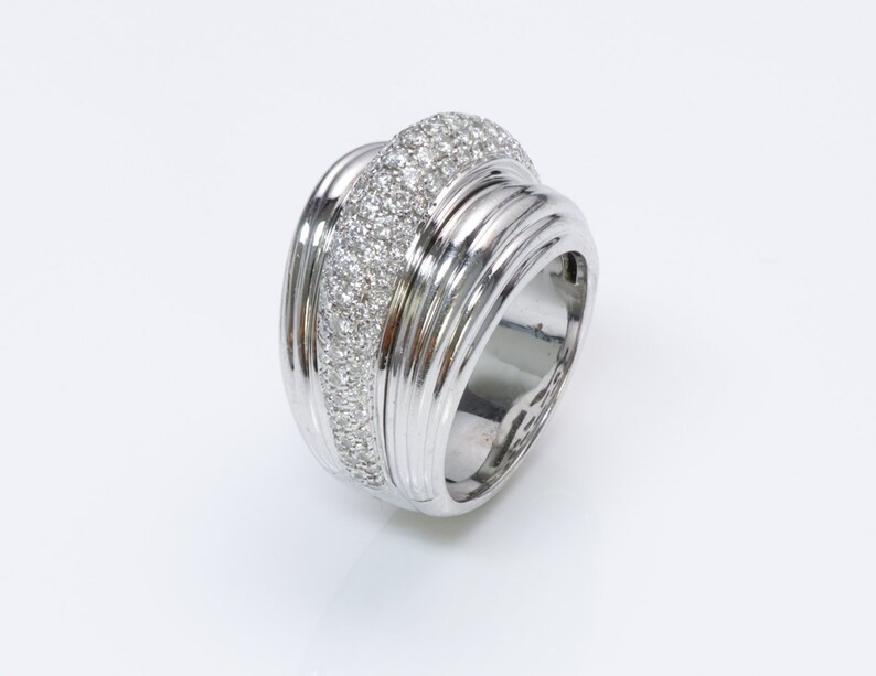 White Gold Pave Diamond Ring