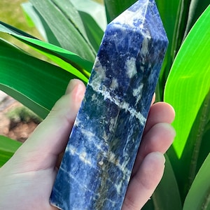 Large Sodalite Tower // Sodalite Crystal Point // Sodalite Obelisk // High Quality Sodalite