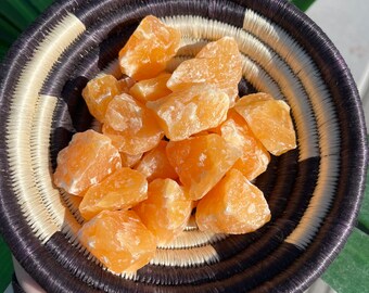 ONE Intuitively Chosen Orange Calcite Piece // Raw Orange Calcite // Orange Calcite Chunk // Random Pull Orange Calcite