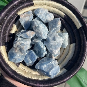 ONE Intuitively Chosen Blue Calcite Piece // Unpolished Blue Calcite // Vibrant Blue Calcite // Raw Blue Calcite Chunk