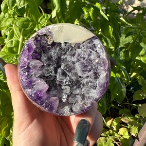 Druzy Amethyst Sphere | Brazilian Amethyst | Sparkly Amethyst Geode | Raw Amethyst Geode