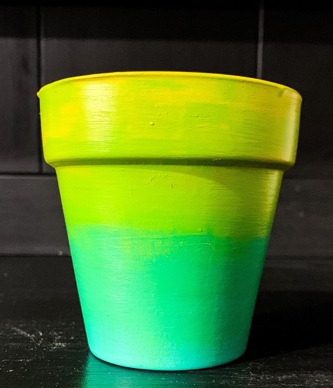 Hand Painted Ombré Pot Etsy