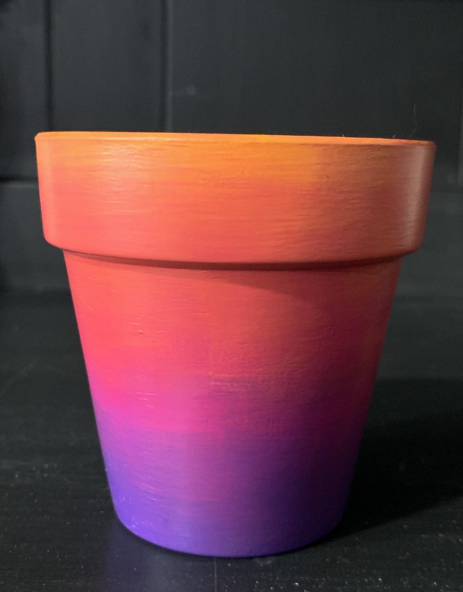 Hand painted ombré pot Planter Etsy